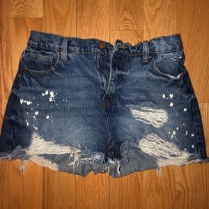 Dark wash shorts